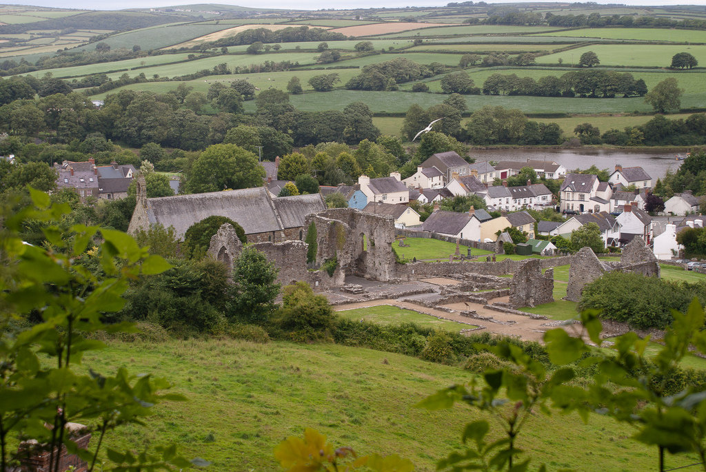 View of St Dogmaels Abbey